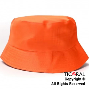 SOMBRERO PILUSO NARANJA FLUO TELA x 1